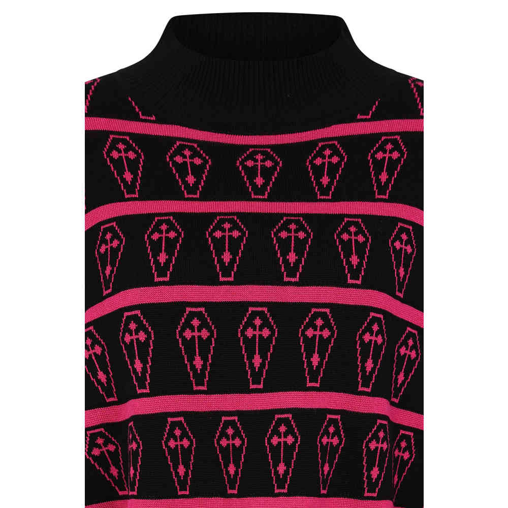 Banned - Celda Pull en tricot - Noir/Rose